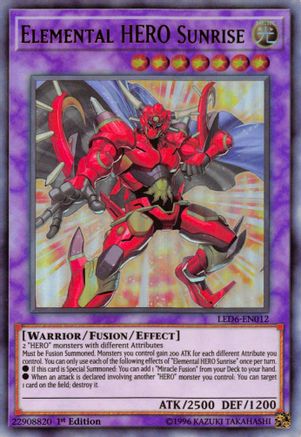 Elemental HERO Sunrise (LED6-EN012) - Legendary Duelists: Magical Hero Unlimited