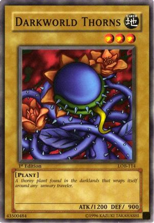 Darkworld Thorns (LOB-114) - The Legend of Blue Eyes White Dragon Unlimited