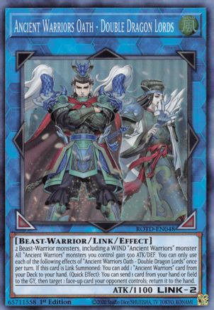 Ancient Warriors Oath - Double Dragon Lords (ROTD-EN048) - Rise of the Duelist 1st Edition