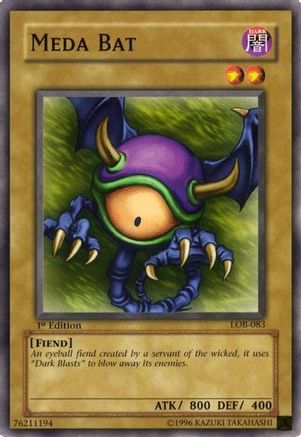 Meda Bat (LOB-083) - The Legend of Blue Eyes White Dragon Unlimited