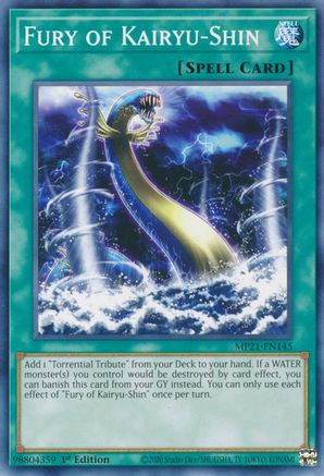 Fury of Kairyu-Shin (MP21-EN145) - 2021 Tin of Ancient Battles 1st Edition