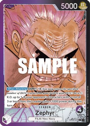 Zephyr (Alternate Art) (OP02-072) - Paramount War