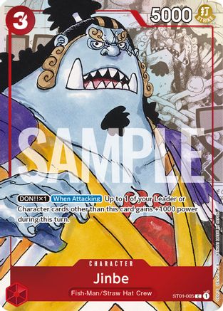 Jinbe - ST01-005 (Alternate Art) (ST01-005) - One Piece Promotion Cards