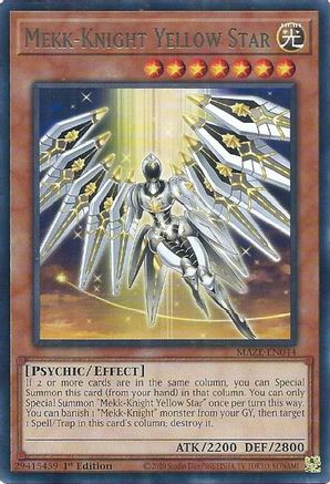 Mekk-Knight Yellow Star (MAZE-EN044) - Maze of Memories 1st Edition