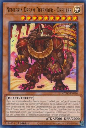 Nemleria Dream Defender - Oreiller (CYAC-EN016) - Cyberstorm Access 1st Edition