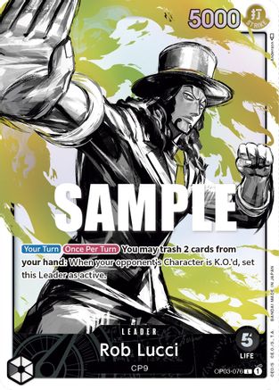 Rob Lucci (076) (Alternate Art) (OP03-076) - Pillars of Strength