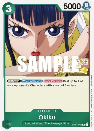 Okiku (Judge) (OP01-035) - One Piece Promotion Cards