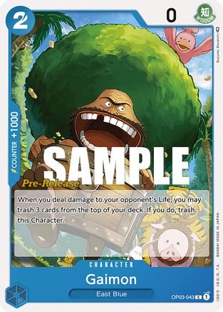 Gaimon (OP03-043) - Pillars of Strength Pre-Release Cards