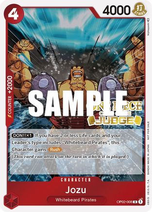 Jozu (Judge) (OP02-008) - One Piece Promotion Cards