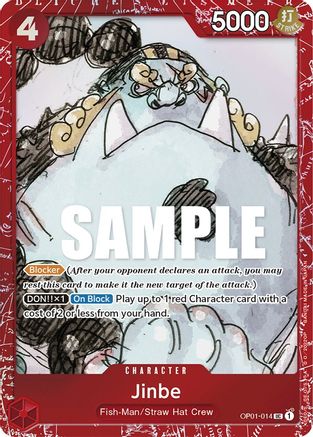 Jinbe (Premium Card Collection -ONE PIECE FILM RED Edition-) (OP01-014) - One Piece Promotion Cards