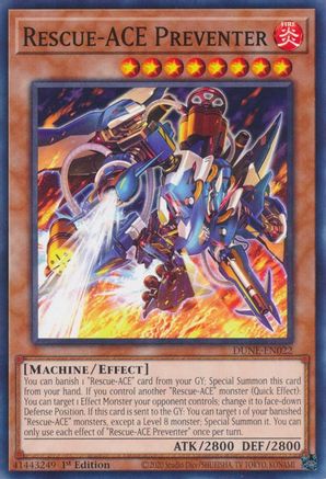 Rescue-ACE Preventer (DUNE-EN022) - Duelist Nexus 1st Edition