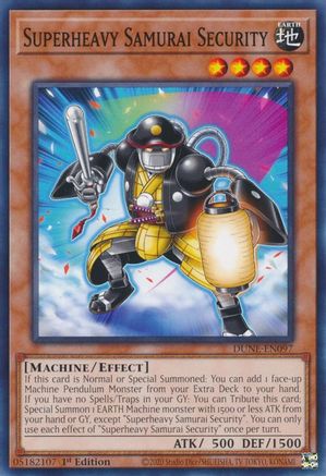 Superheavy Samurai Security (DUNE-EN097) - Duelist Nexus 1st Edition