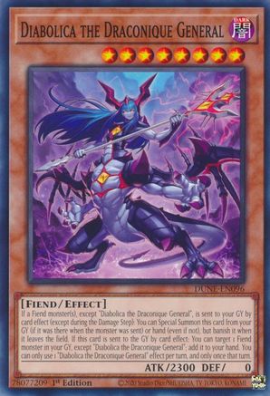 Diabolica the Draconique General (DUNE-EN096) - Duelist Nexus 1st Edition