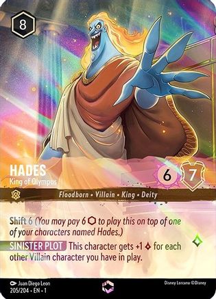 Hades - King of Olympus (Enchanted) (205/204) Holofoil - The First Chapter