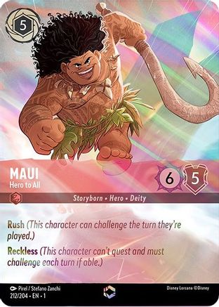 Maui - Hero to All (Enchanted) (212/204) Holofoil - The First Chapter
