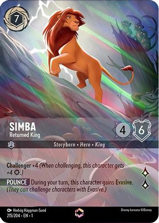 Simba - Returned King (Enchanted) (215/204) Holofoil - The First Chapter