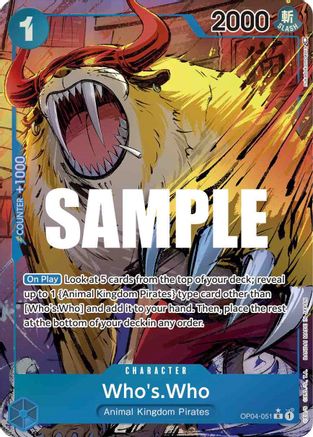 Who's.Who (Alternate Art) (OP04-051) - Kingdoms of Intrigue