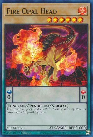 Fire Opal Head (MP23-EN050) - 25th Anniversary Tin: Dueling Heroes Mega Pack 1st Edition