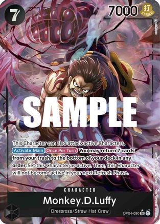 Monkey.D.Luffy (090) (Alternate Art) (OP04-090) - Kingdoms of Intrigue