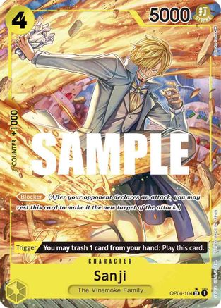 Sanji (104) (Alternate Art) (OP04-104) - Kingdoms of Intrigue