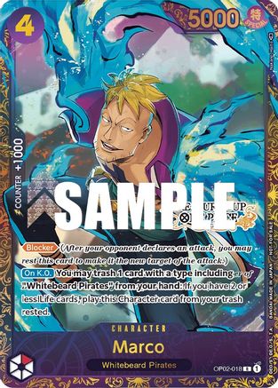 Marco (Treasure Cup) (OP02-018) - One Piece Promotion Cards
