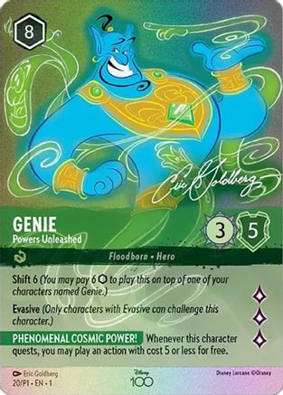 Genie - Powers Unleashed (Alternate Art) (20) Holofoil - Disney100 Promos