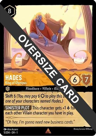 Hades - King of Olympus (Oversized) (5/204) Cold Foil - The First Chapter