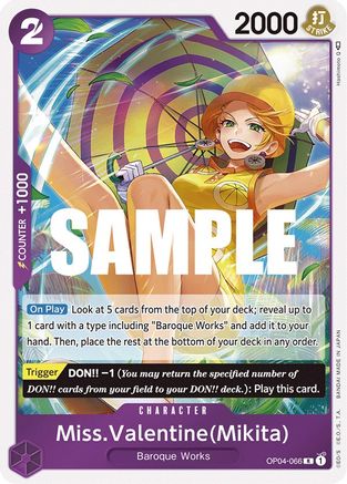 Miss.Valentine(Mikita) (OP04-066) - Kingdoms of Intrigue
