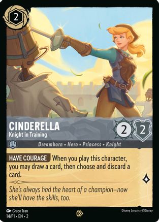 Cinderella - Knight in Training (14) Cold Foil - Disney Lorcana Promo Cards