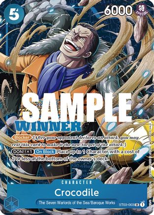Crocodile (Winner Pack Vol. 5) (ST03-003) - One Piece Promotion Cards