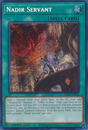 Nadir Servant (Secret Rare) (RA01-EN062) - 25th Anniversary Rarity Collection 1st Edition