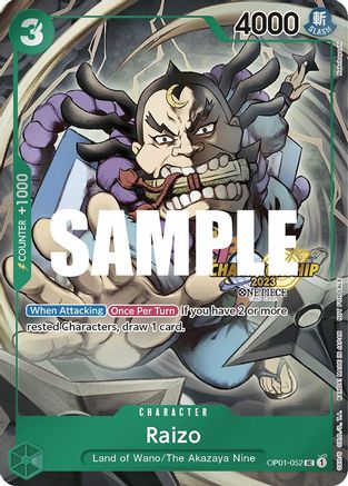 Raizo (CS 2023 Event Pack) (OP01-052) - One Piece Promotion Cards