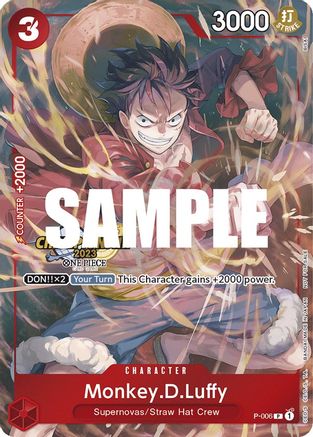 Monkey.D.Luffy (006) (CS 2023 Celebration Pack) (P-006) - One Piece Promotion Cards