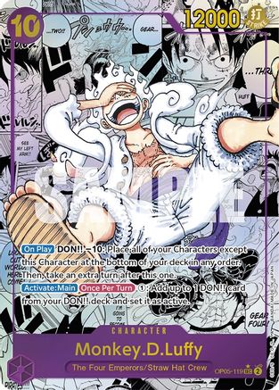 Monkey.D.Luffy (119) (Alternate Art) (Manga) (OP05-119) - Awakening of the New Era
