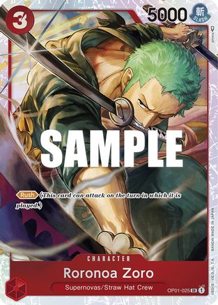 Roronoa Zoro - OP01-025 (Ultra Deck: The Three Captains) (OP01-025) - One Piece Promotion Cards
