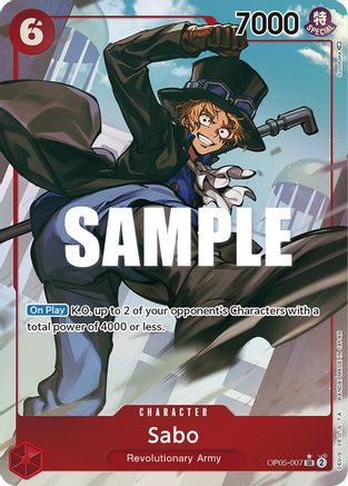 Sabo (007) (Alternate Art) (OP05-007) - Awakening of the New Era
