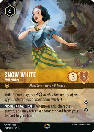 Snow White - Well Wisher (Enchanted) (206/204) Holofoil - Rise of the Floodborn