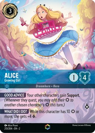 Alice - Growing Girl (Enchanted) (213/204) Holofoil - Rise of the Floodborn