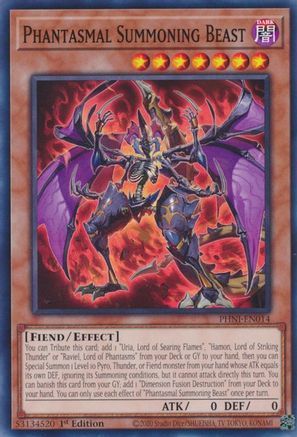 Phantasmal Summoning Beast (PHNI-EN014) - Phantom Nightmare 1st Edition