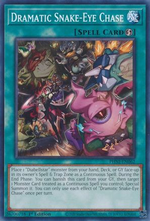 Dramatic Snake-Eye Chase (PHNI-EN062) - Phantom Nightmare 1st Edition