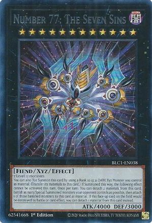 Number 77: The Seven Sins (Silver) (BLC1-EN038) - Battles of Legend: Chapter 1 1st Edition