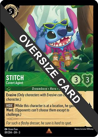 Stitch - Covert Agent (Oversized) (89/204) Cold Foil - Into the Inklands