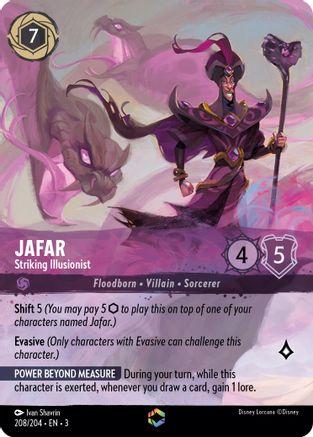 Jafar - Striking Illusionist (Enchanted) (208/204) Holofoil - Into the Inklands