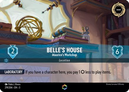 Belle's House - Maurice's Workshop (Enchanted) (219/204) Holofoil - Into the Inklands