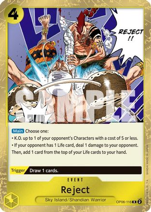 Reject (OP06-116) - Wings of the Captain