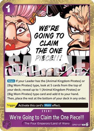 Nous allons réclamer le One Piece !!! (OP07-077) - 500 ans dans le futur