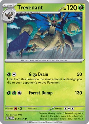 Trevenant 13/167 - SV06 Twilight Masquerade Holofoil inversé