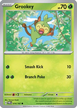 Grookey 14/167 - SV06 Twilight Masquerade Holofoil inversé