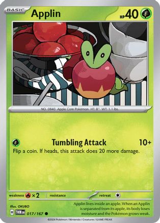 Applin 17/167 - SV06 Twilight Masquerade Holofoil inversé