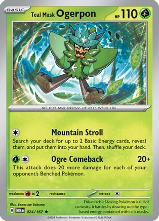 Masque Sarcelle Ogerpon 24/167 - SV06 Twilight Masquerade Holofoil